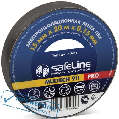 Изолента Safeline Multech 911 PRO 19/20 чёрный